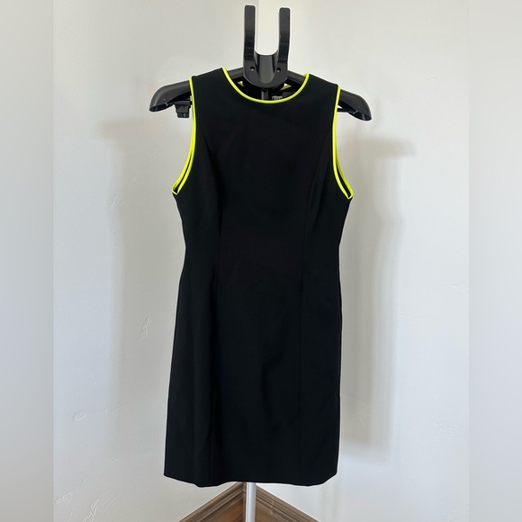 Alice + Olivia Black Dress with Neon Highlights - Picture 5 of 7
